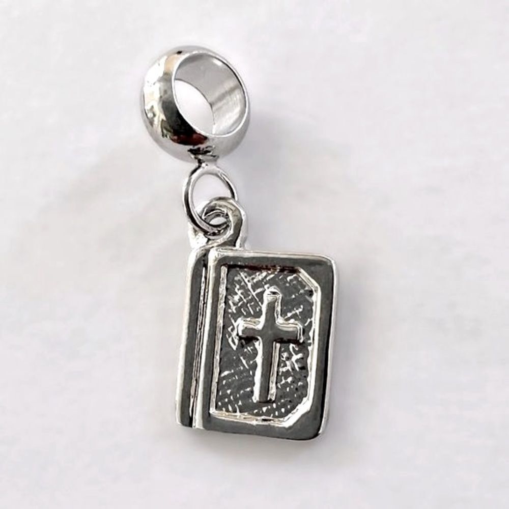 Bible Silver Charm - Picture 2 of 3